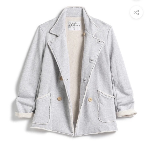 Frank & Eileen Belfast Gray Melange Triple Fleece Sweatshirt Peacoat Sz S - Picture 14 of 15